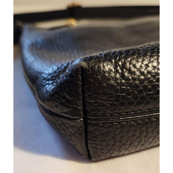 Fossil Black Leather Crossbody Bag With External Pocket & Adjustable Strap - Picture 6 of 9